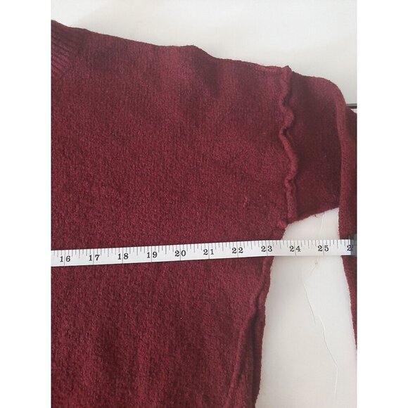 Ruby Moon Burgundy Lightweight Sweater Size M Business Casual Office Wear Chic - Picture 6 of 8